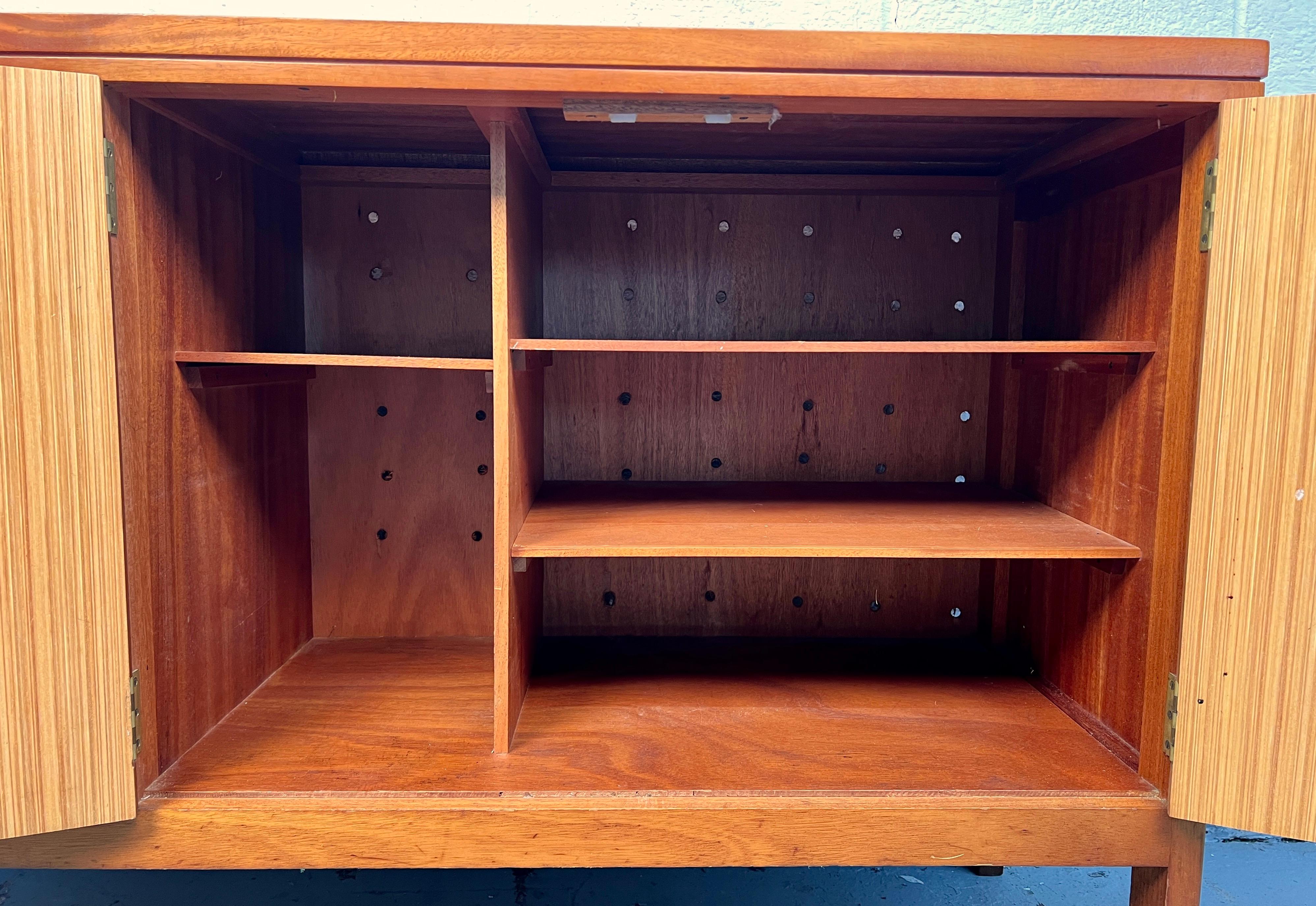 Walnut Vintage Remploy Military Stag Sideboard For Sale