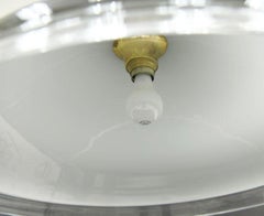 Vintage Renato Toso Murano Domed Smoke Art Glass Hanging Pendant Light, 1970s