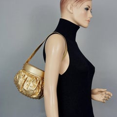Vintage RENAUD PELLEGRINO Studded Gold Leather Bag