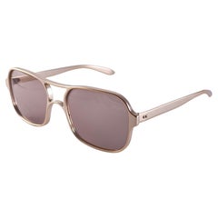 Vintage Renauld Metallc Gold Light Brown Lens 1970 Sunglasses