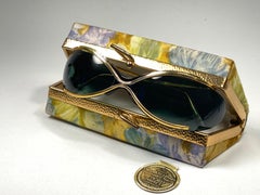 Vintage Renauld of France 1965 " The Bikini " Gold Spectaculars Sunglasses