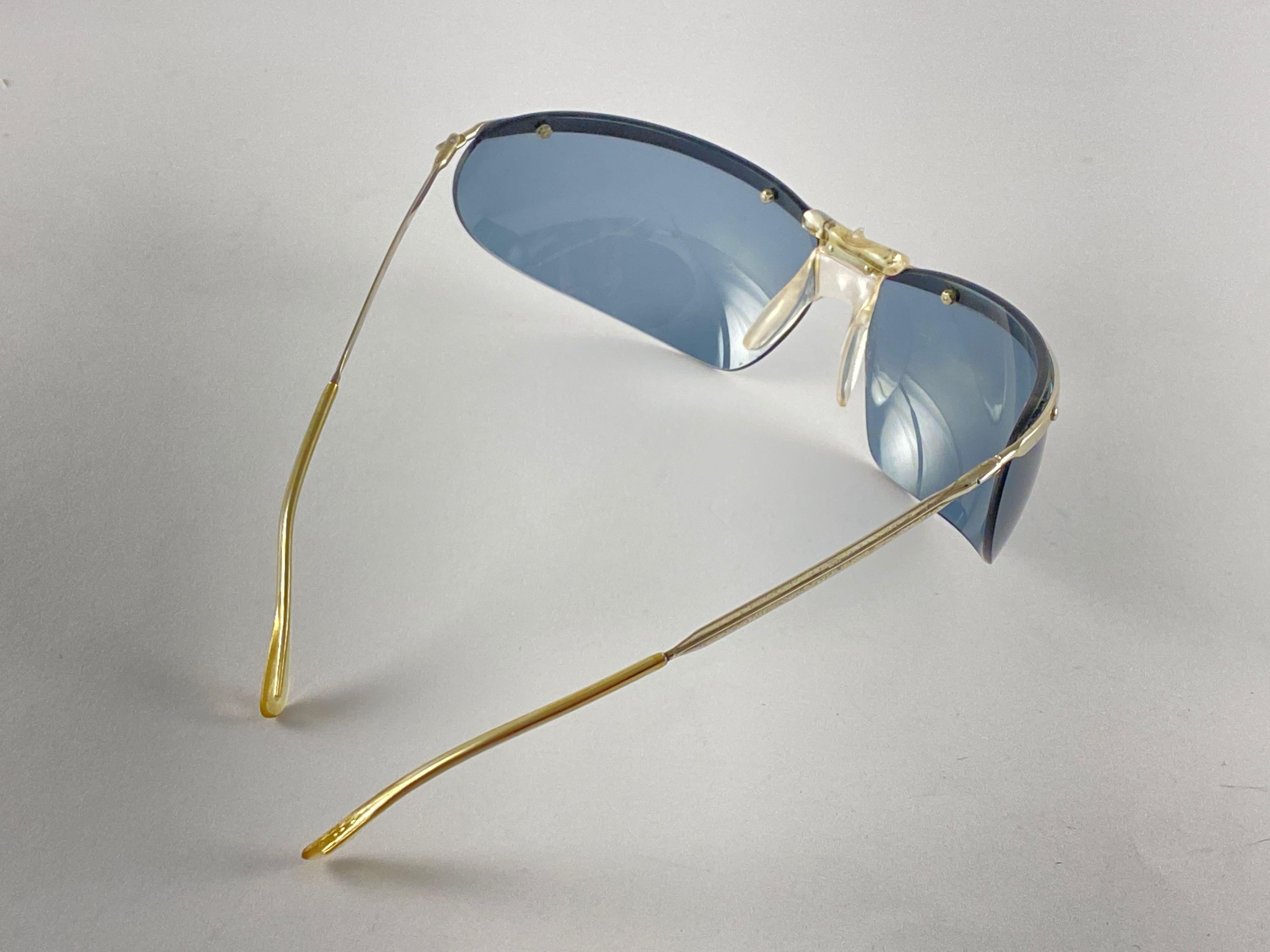 Vintage Renauld of France For Sol Amor Wrap 1965 Gold Spectaculars Sunglasses  In New Condition In Baleares, Baleares