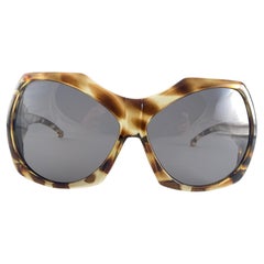 Vintage Renauld Oversized Frame Grey Lens 1970 Sunglasses Made in Italy