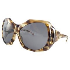 Vintage Renauld Oversized Frame Grey Lens 1970 Sunglasses Made in Italy