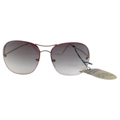 Vintage Renauld Oversized Semi Rimless Grey Gradient Lens 1970 Sunglasses