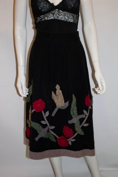 Vintage Rene Derhy Paris Decorated Skirt