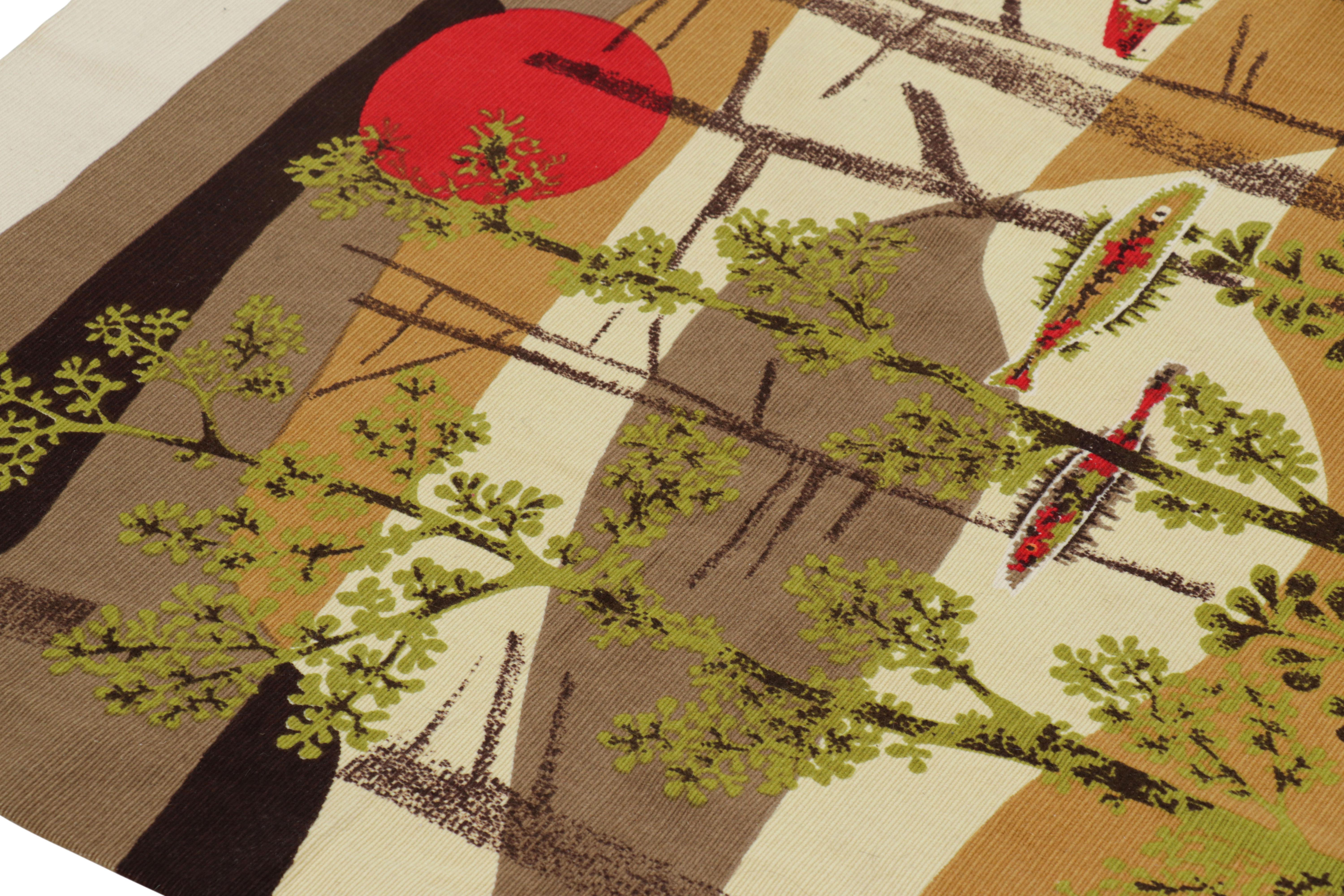 Mid-20th Century Vintage René Fumeron Pictorial Tapestry “Calypso”  Rug & Kilim For Sale