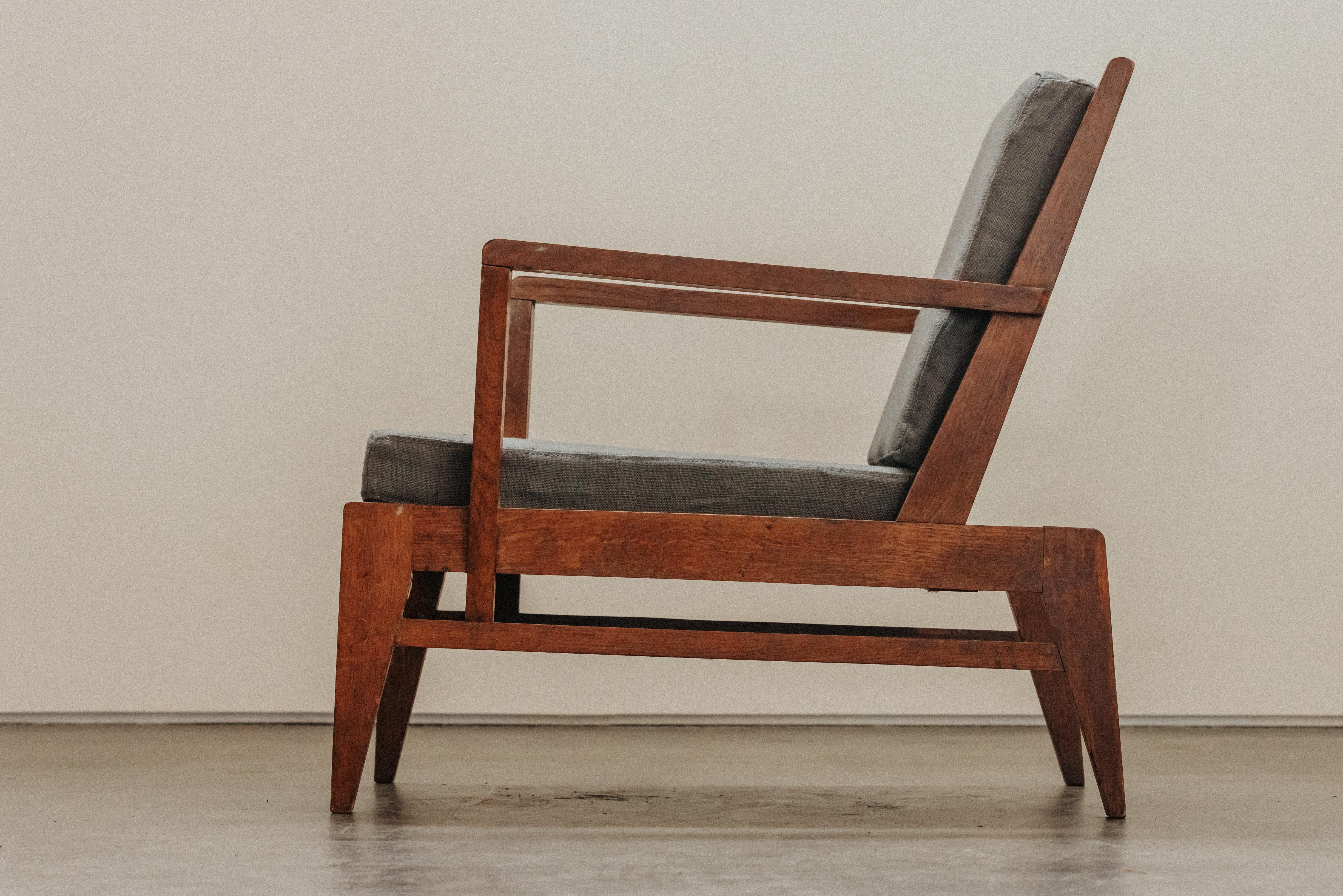 Vintage-Loungesessel Rene Gabriel aus Frankreich, um 1940 im Zustand „Gut“ im Angebot in Nashville, TN