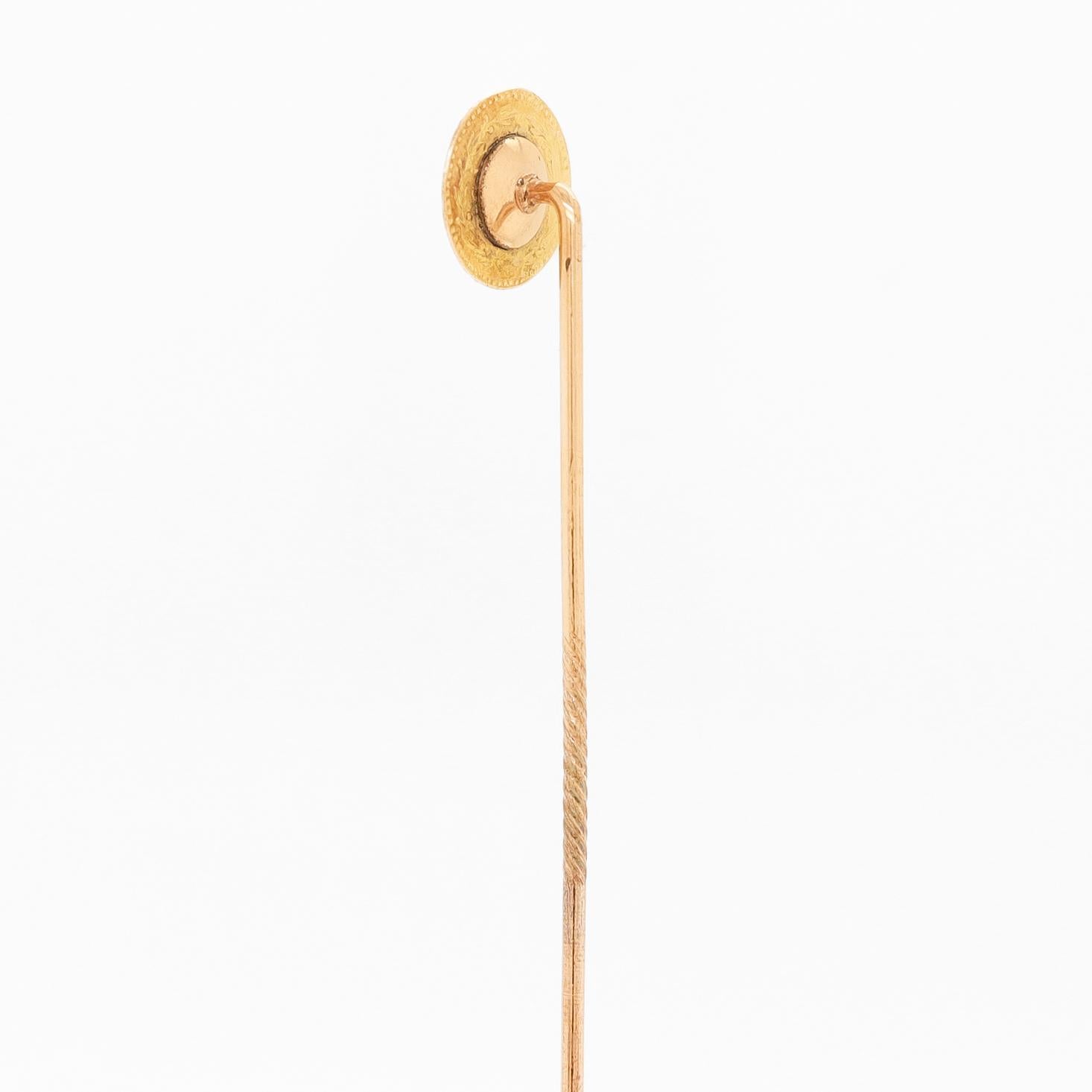 Vintage Replica 1854 'Indian Princess' $3 Gold Coin Stickpin For Sale 1