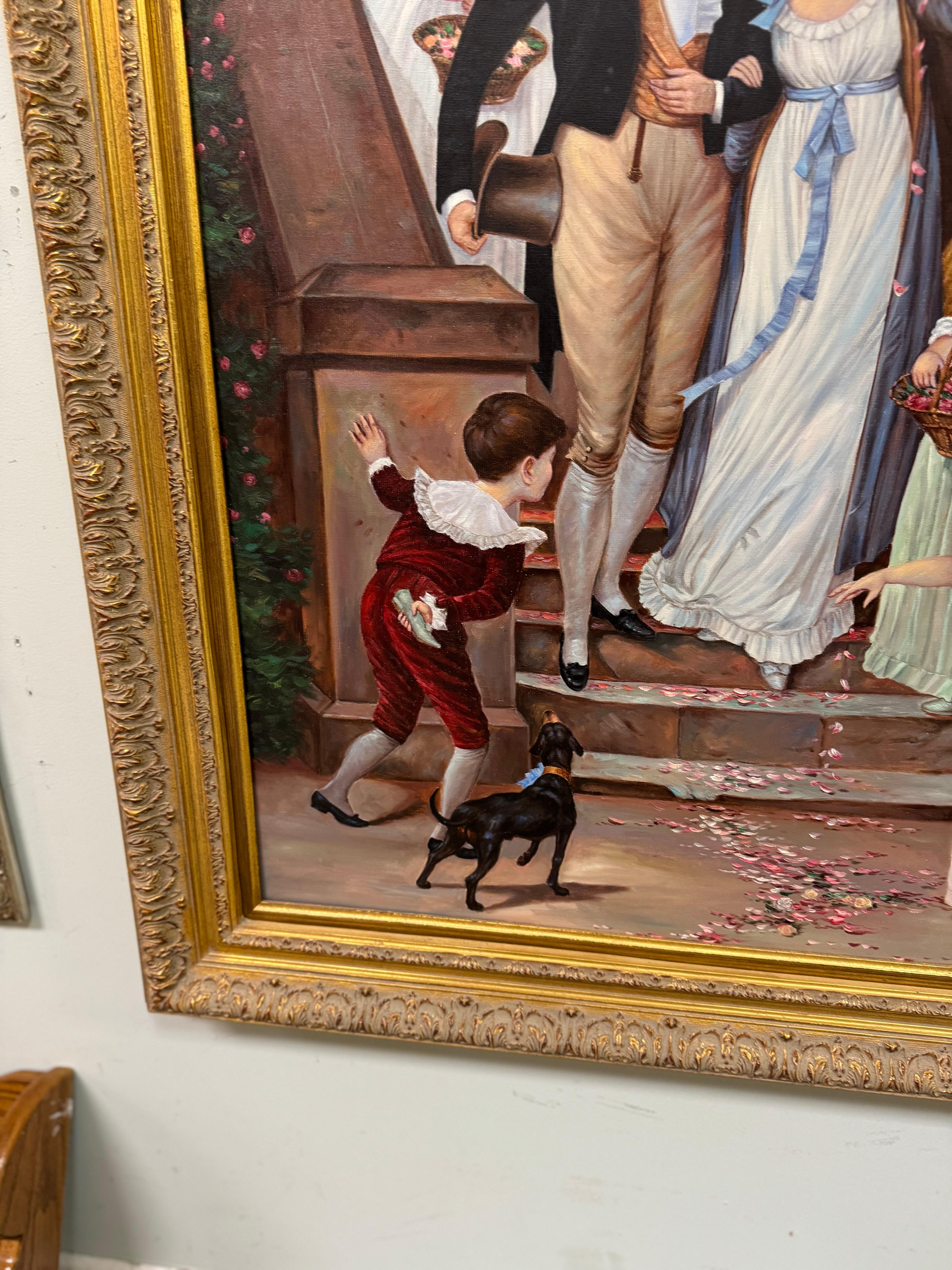 Vintage painting after Frederick Morgan off for the honeymoon painting For Sale 5