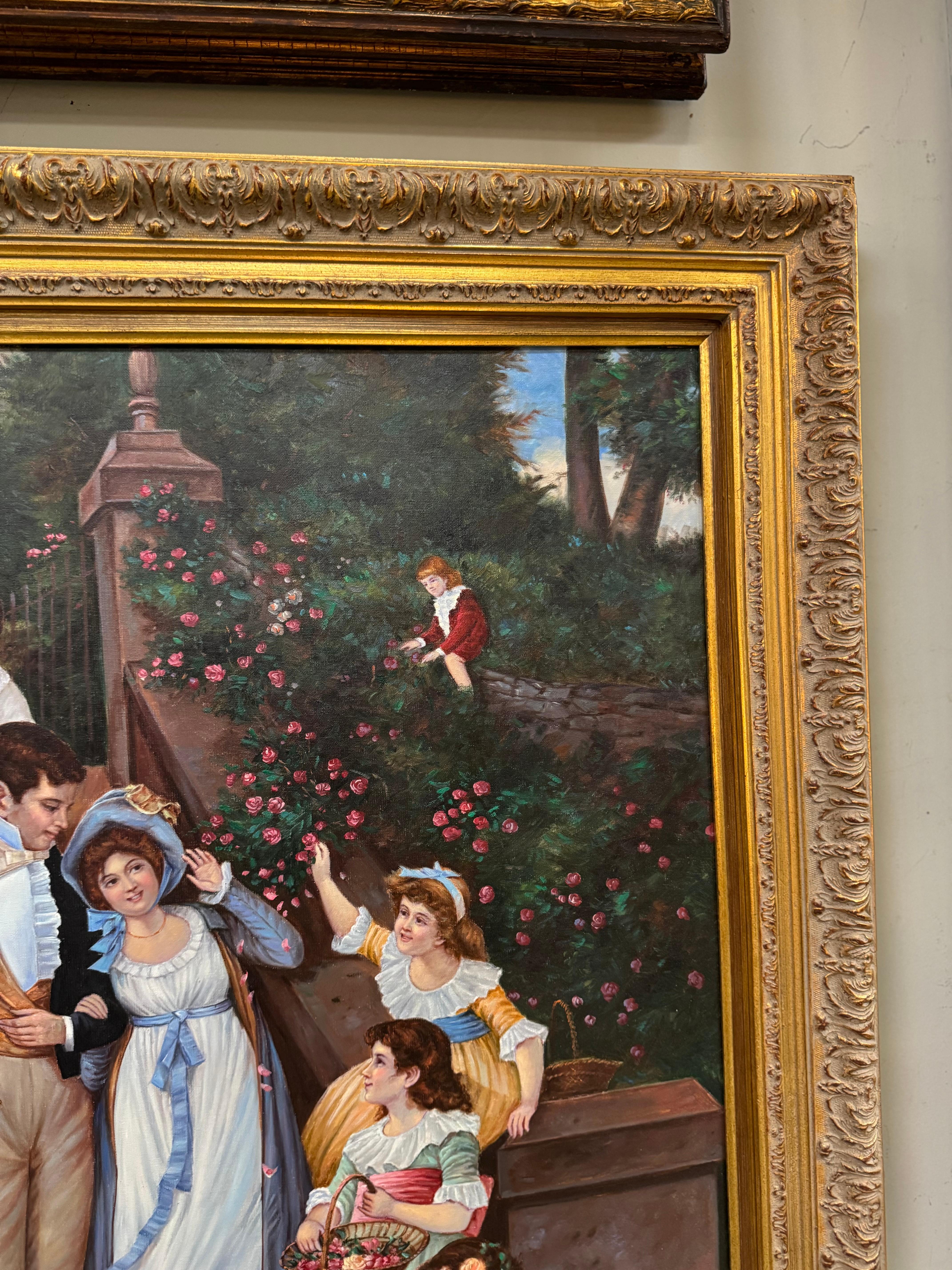Vintage painting after Frederick Morgan off for the honeymoon painting For Sale 7