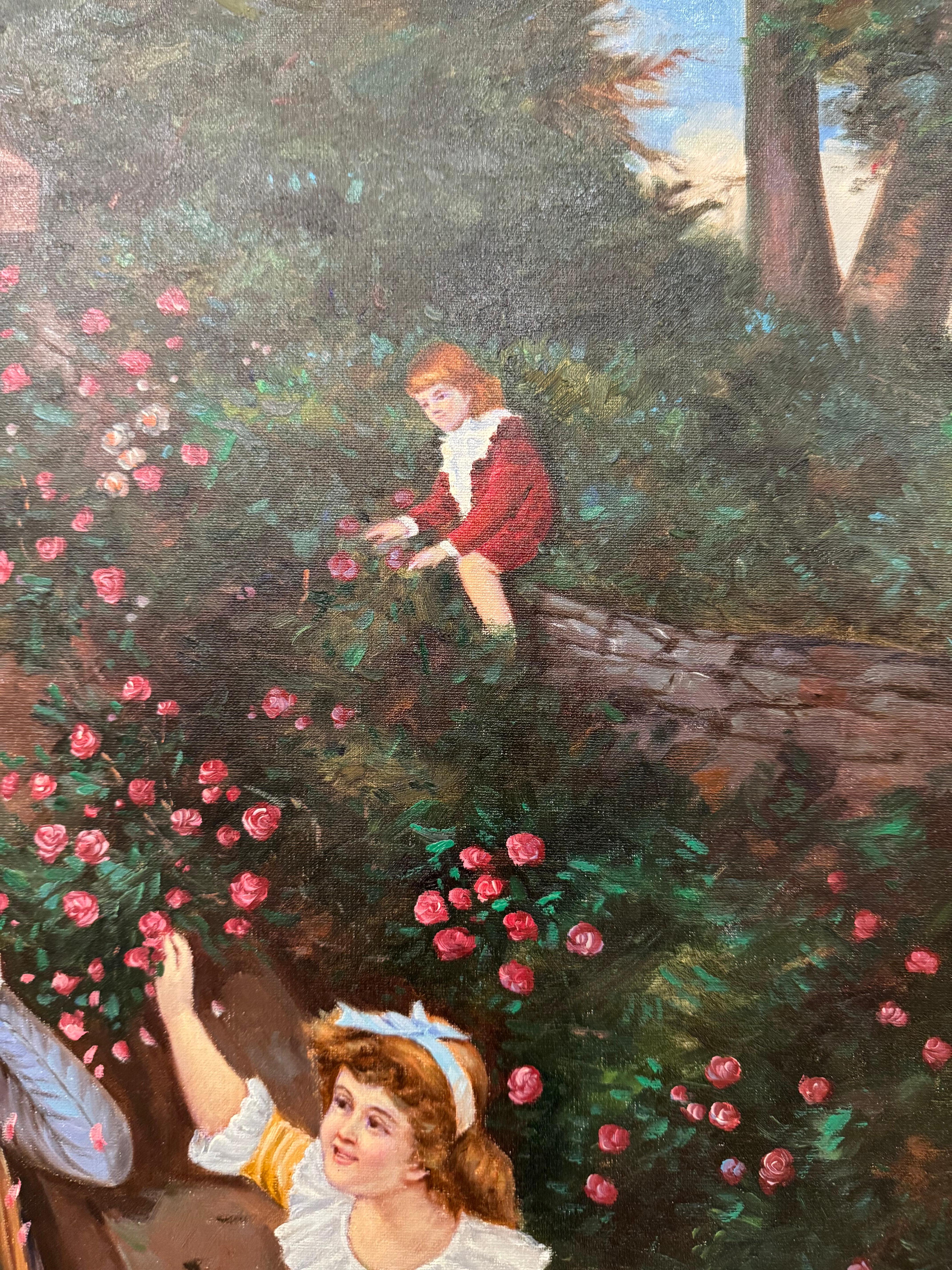 Regency Vintage painting after Frederick Morgan off for the honeymoon painting For Sale
