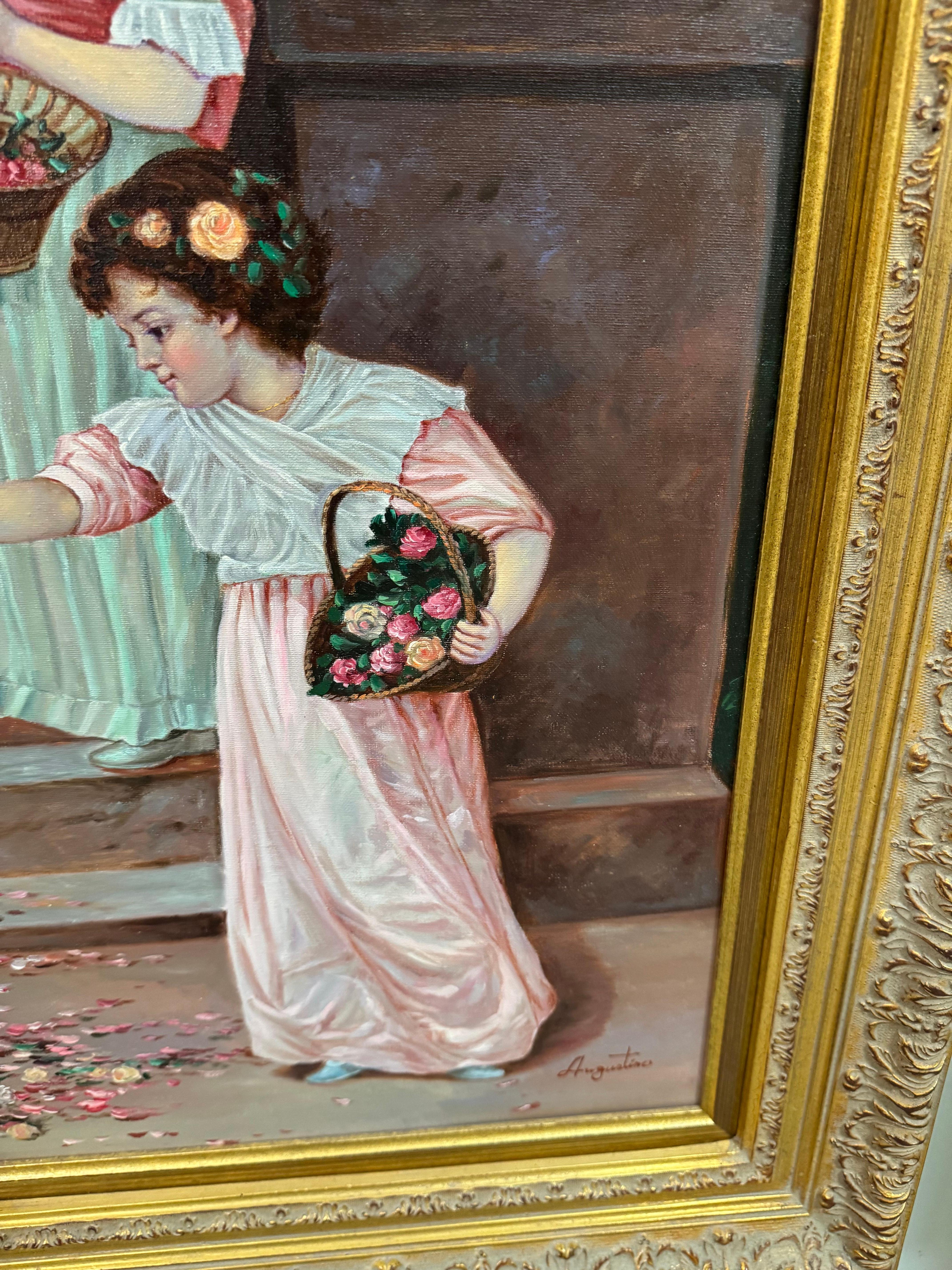 Vintage painting after Frederick Morgan off for the honeymoon painting For Sale 1