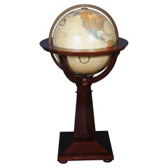 Vintage Replogle Illuminated 16" Heirloom Library Globe w Pedestal Stand 39"