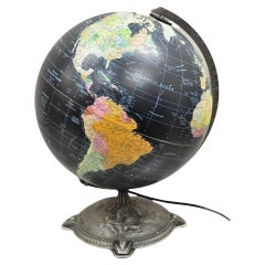 Vintage Replogle Starlight Series 12 inch Illuminated Table Top World Globe