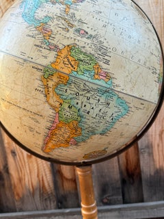 Vintage Replogle World Globe On Stand