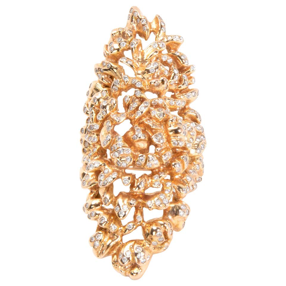 Vintage Cartier Beehive Cocktail Diamond Ring in 5.85 Carat at 1stDibs ...