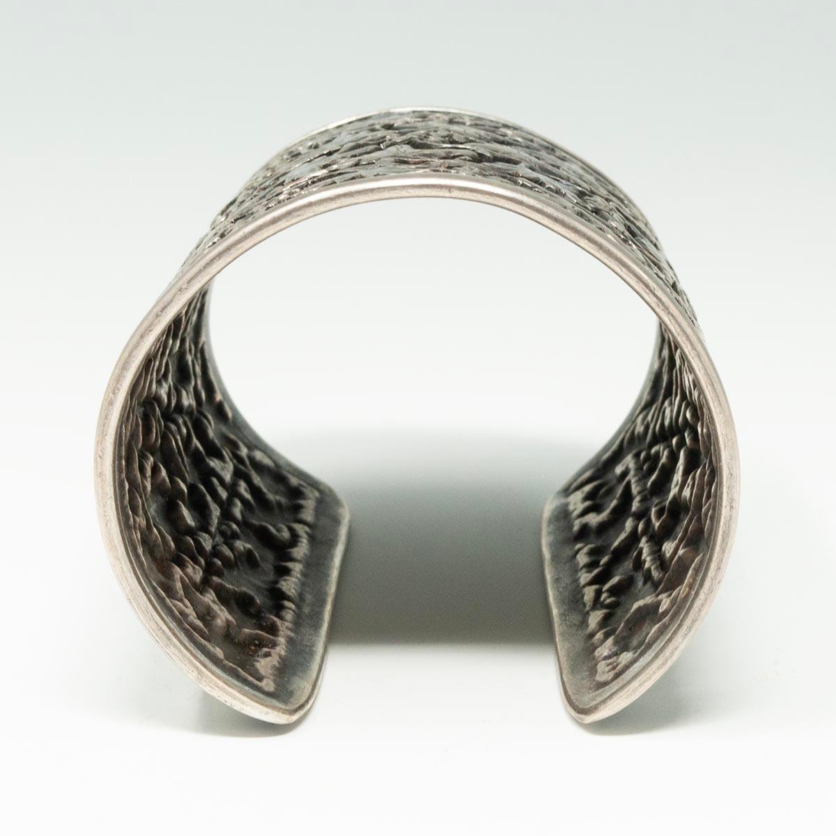Vintage Repoussé Grape Cluster Cuff, India For Sale 1