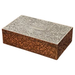 Vintage Repousse Silver Plate Trinket Box