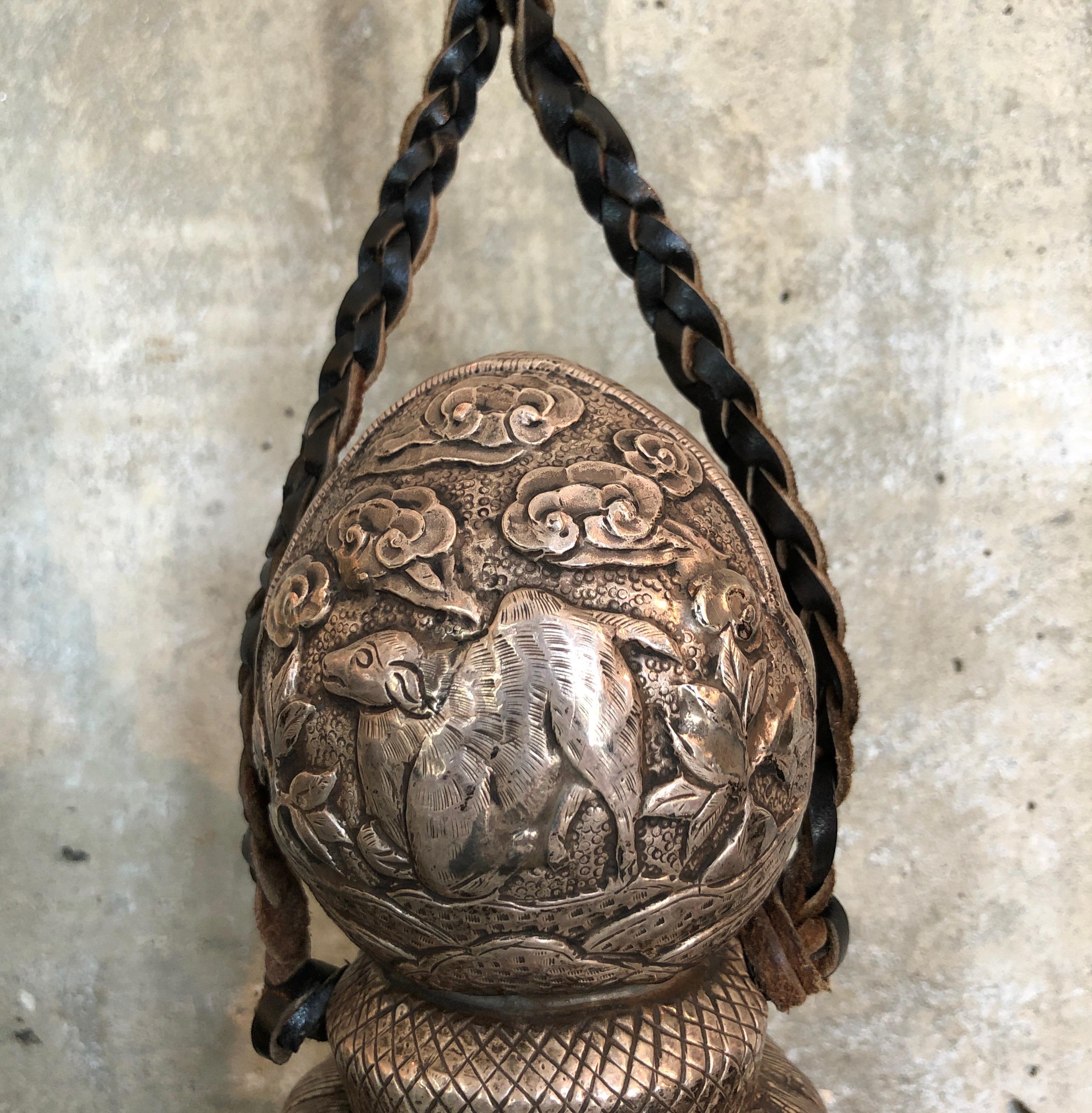 Vintage Repousse Tibetan Seal In Good Condition In New York, NY