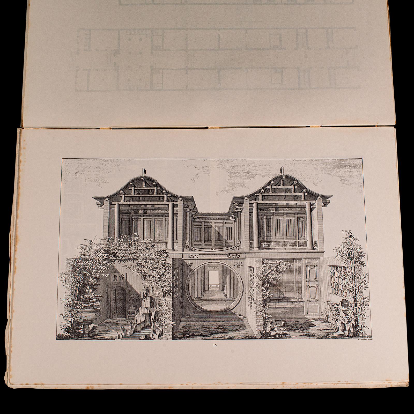 Folio de reproduction vintage, design chinois, anglais, William Chambers, vers 1969 en vente 4