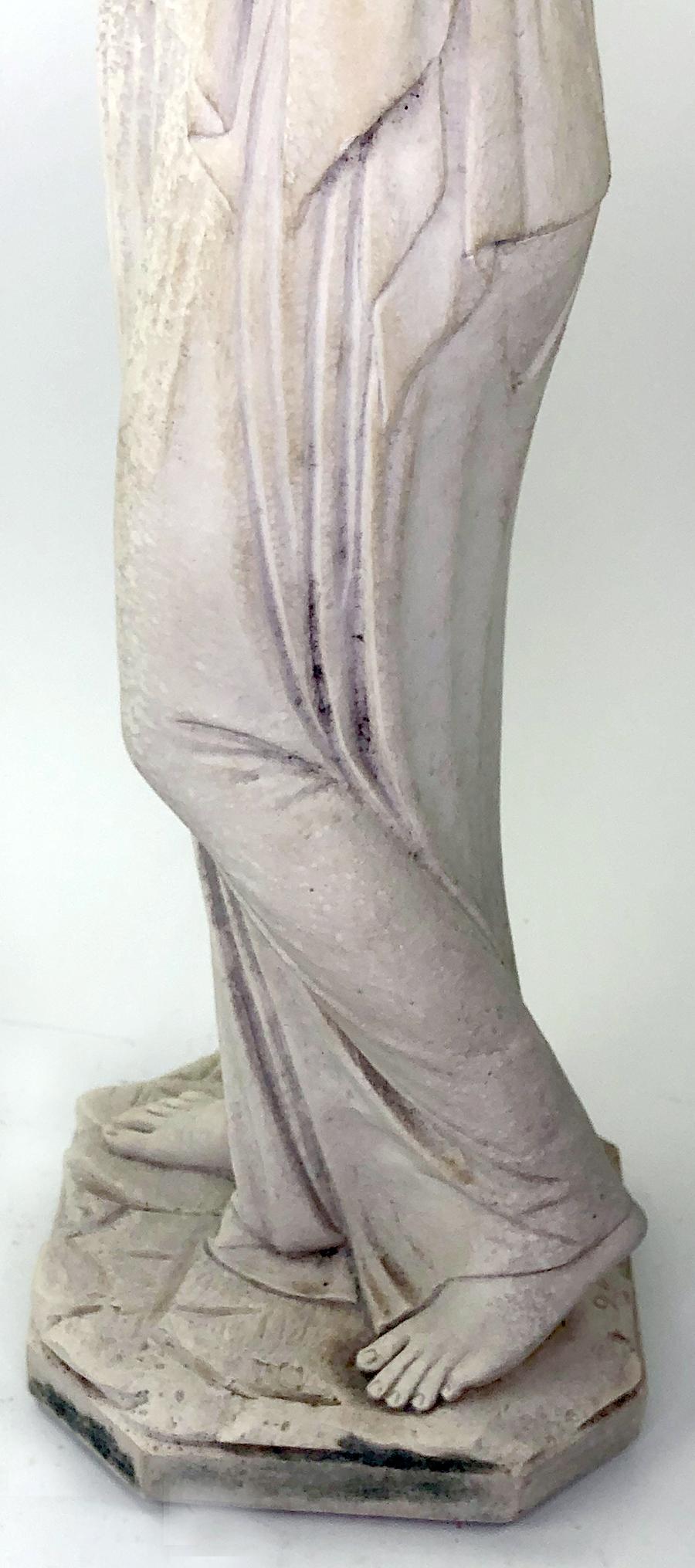 Ciment Reproduction vintage d'une statue antique de style Greco-Romain en vente