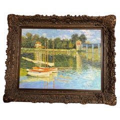 Vintage The Bridge at Argenteuil  by Claude Monet signed by artist