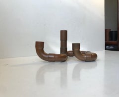 Vintage Repurposed Industrial Copper Pipe Candleholder, Scandinavia, 1970s
