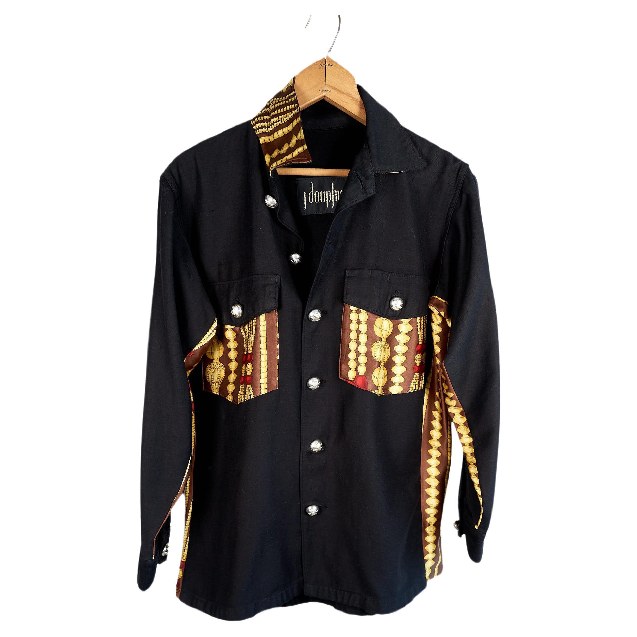 Embellished Rhinestone Cropped Military Black Jacket Lurex Gold Button ...