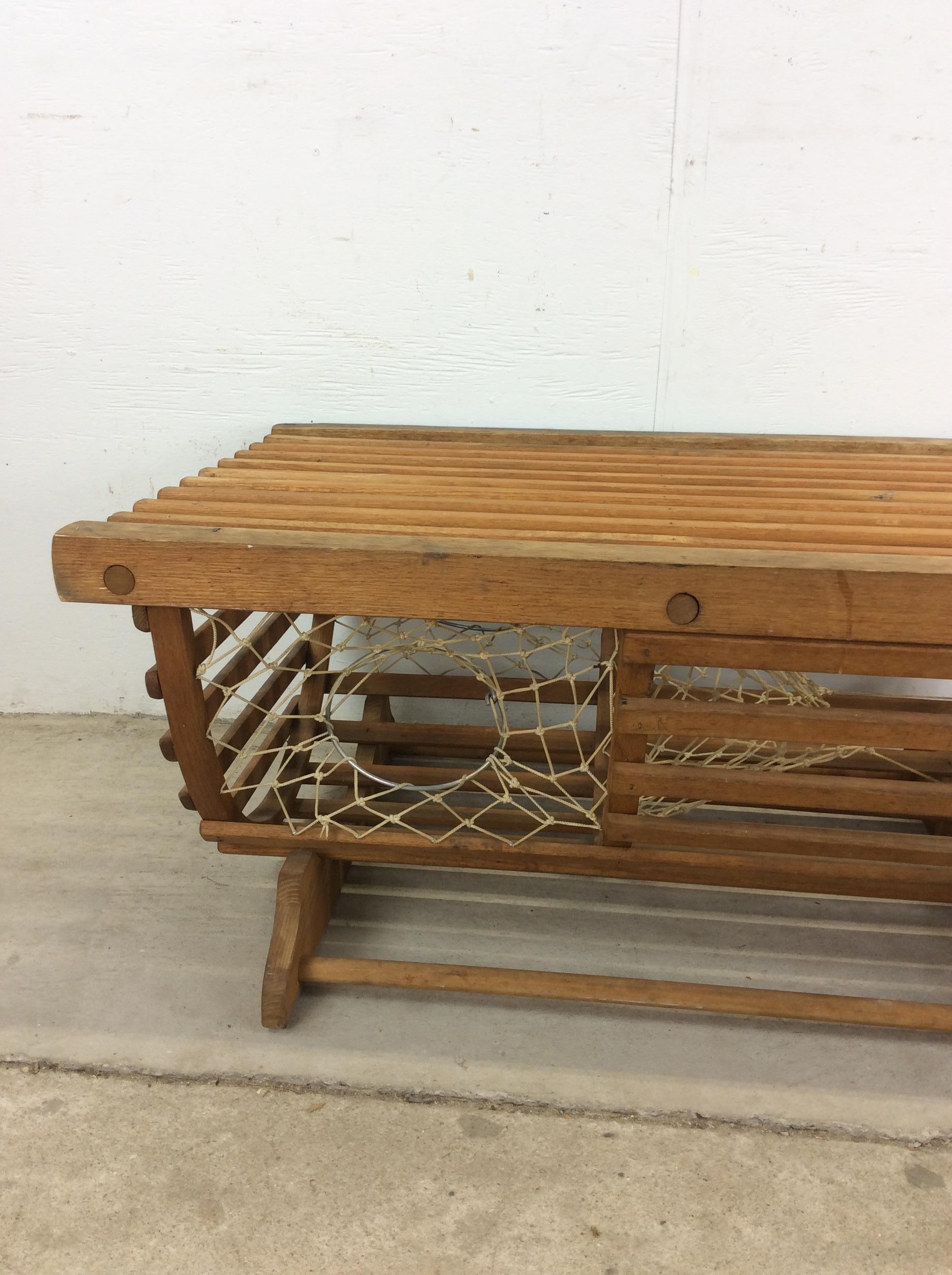 American Craftsman Tavolino da caffè trappola per aragoste in legno vintage riutilizzato in vendita