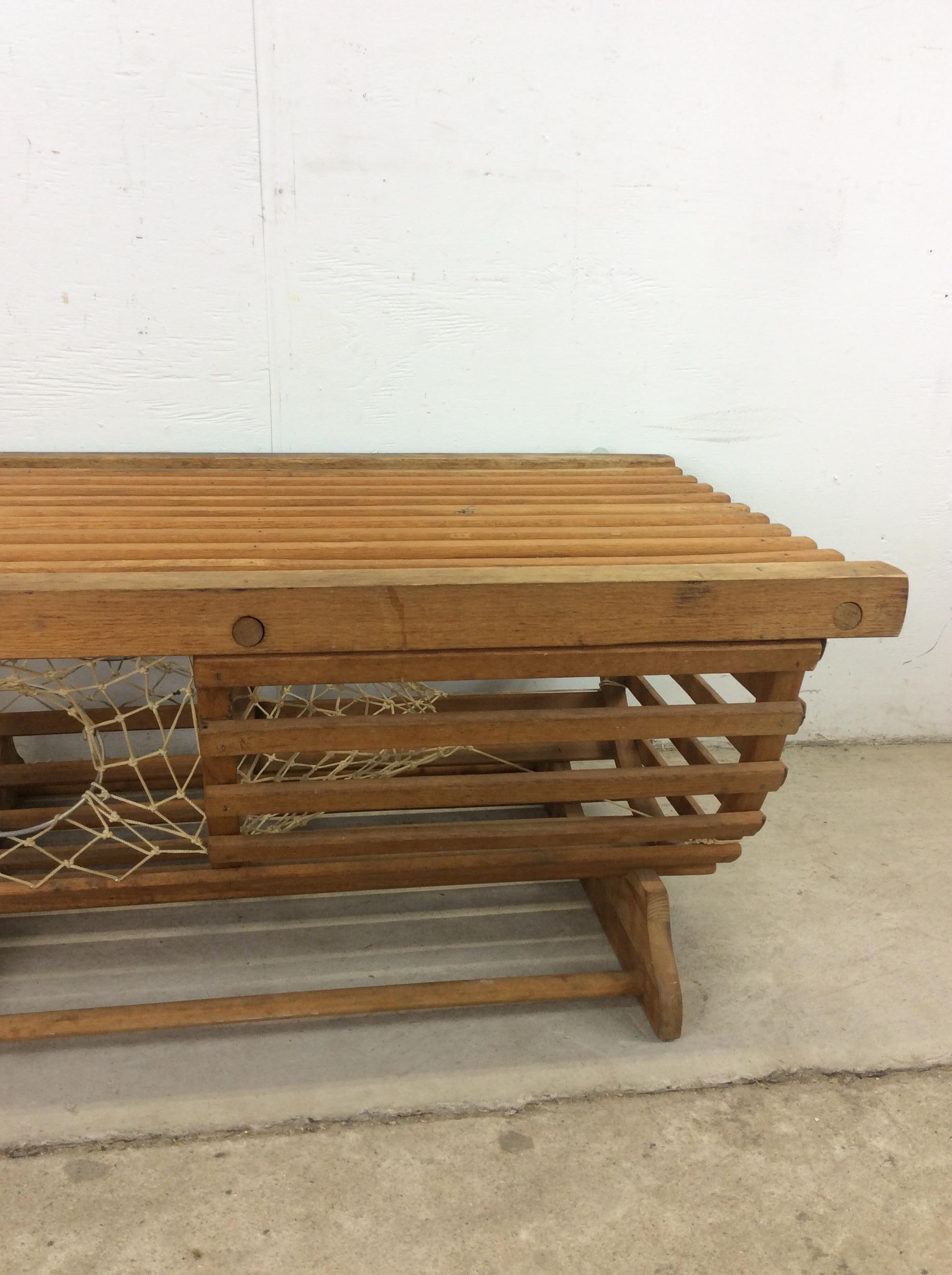 Americano Tavolino da caffè trappola per aragoste in legno vintage riutilizzato in vendita