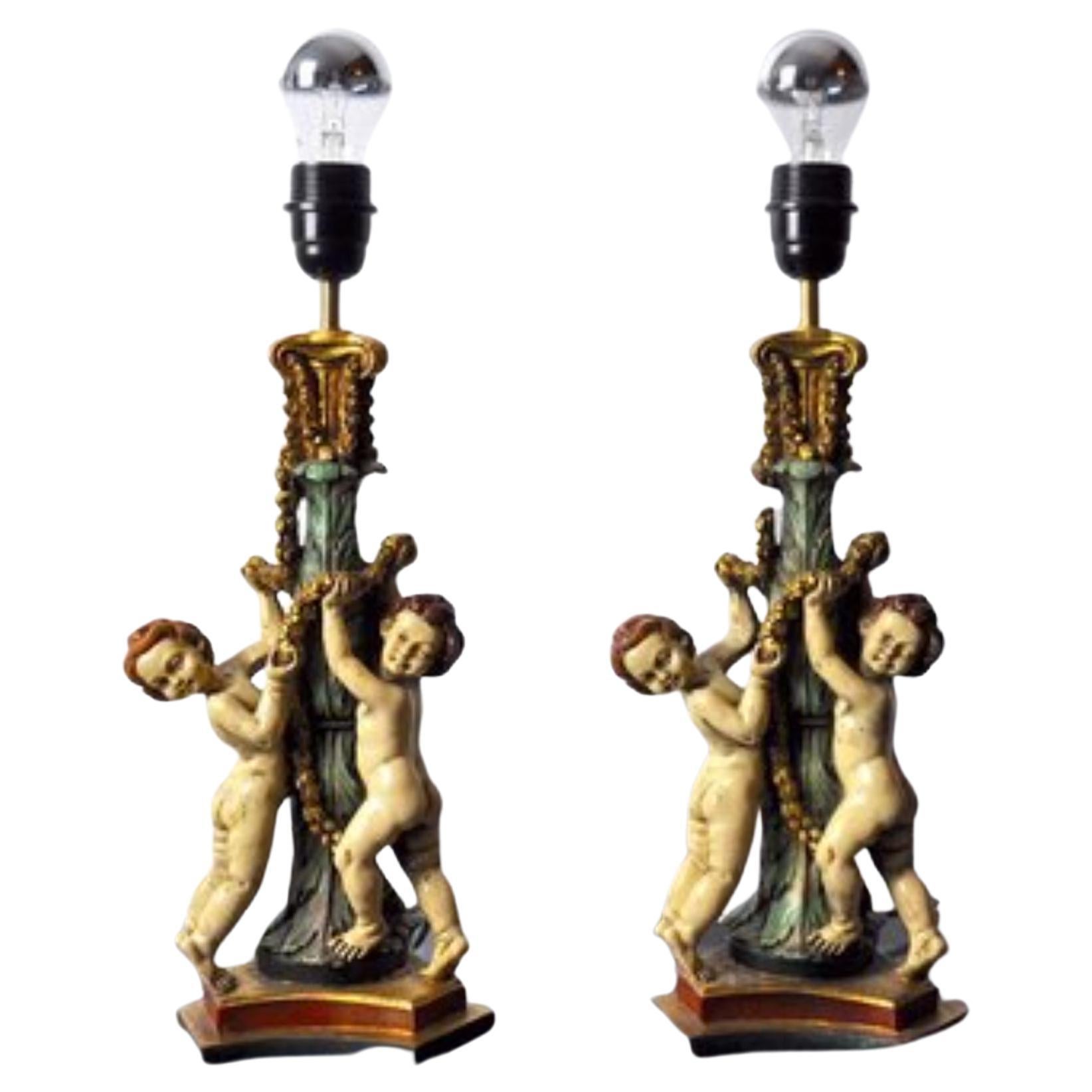 Cherub Lamps 66 For Sale on 1stDibs vintage cherub angel lamp