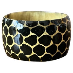 Bracelet vintage en résine de girafe du Kenya