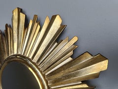 vintage resin sunburst mirror, 1960s