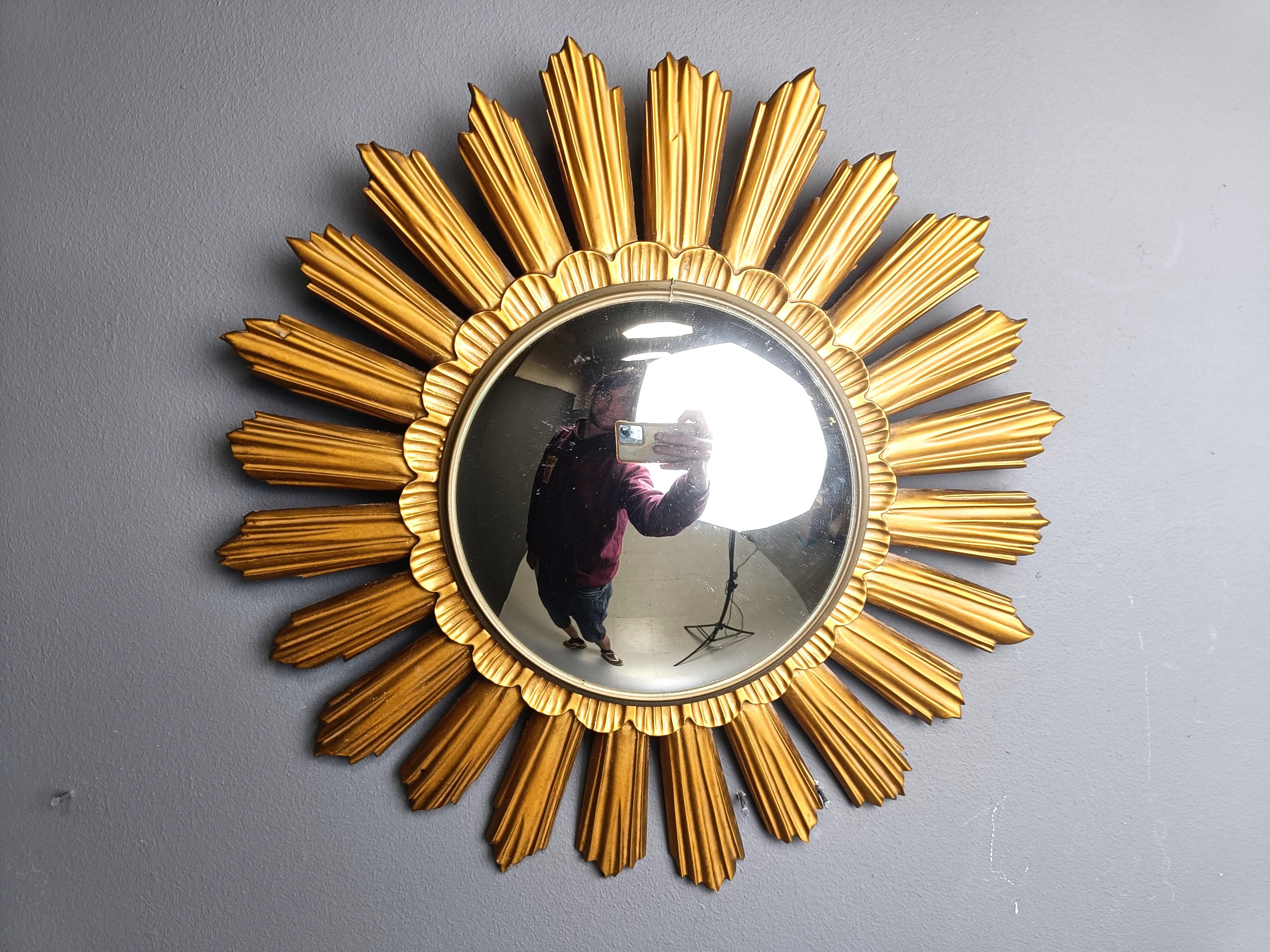 Metà XX secolo Specchio vintage in resina, anni '60 in vendita
