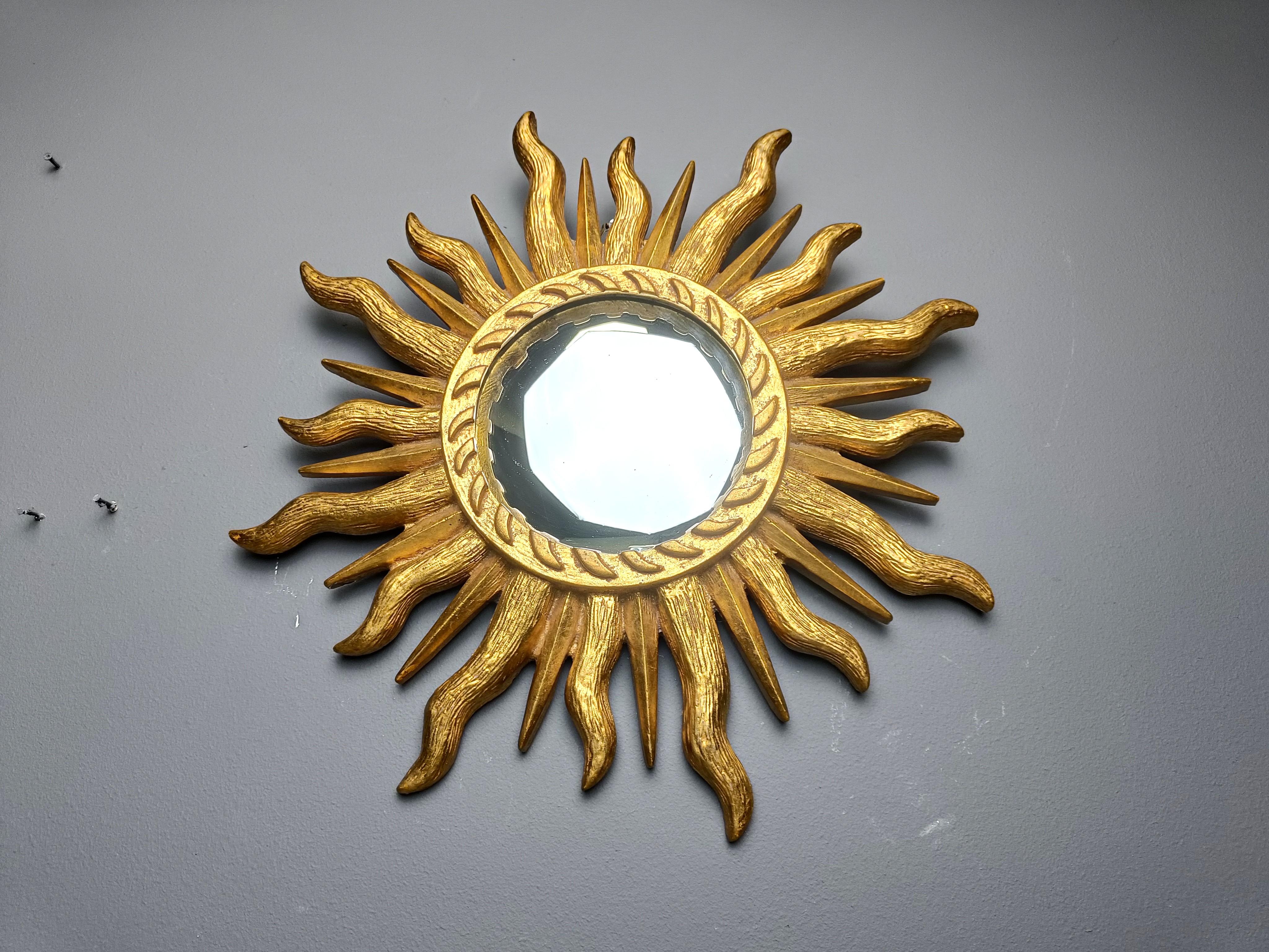 Metà XX secolo Specchio vintage in resina, anni '60 in vendita