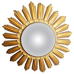 vintage resin sunburst mirror, 1960s