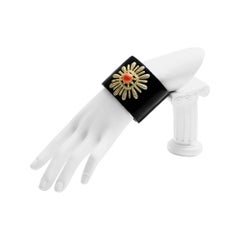 Vintage Resin Wide Diamante Faux Coral Cuff, Circa 1990s