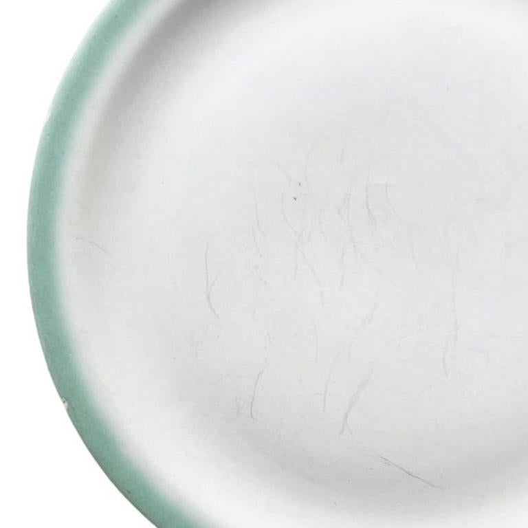 Mid-Century Modern Vintage Restaurantware Ombre Green Dinner Plates - Shenango China For Sale