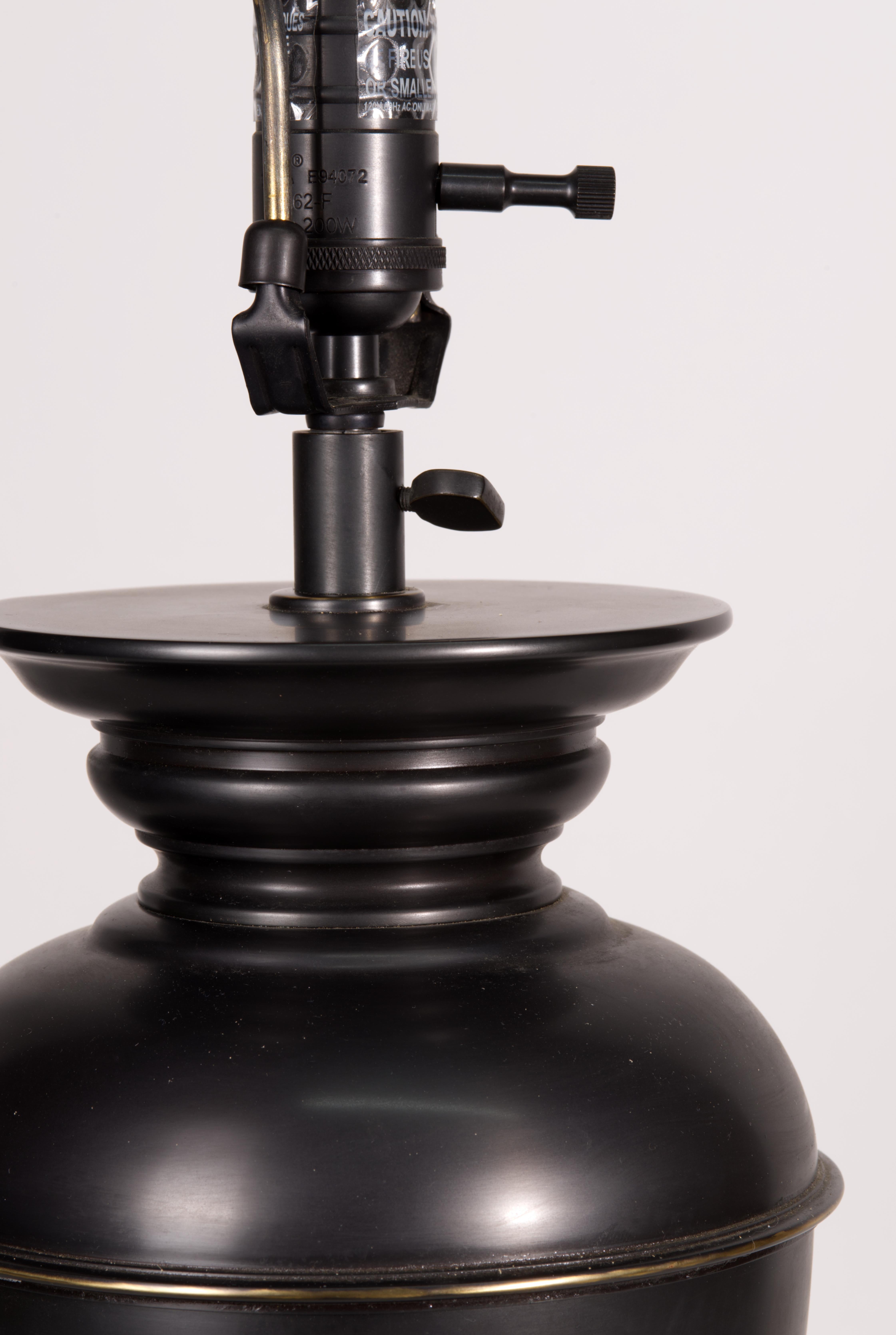 Mid-Century Modern Vintage Restoration Hardware Bronze Urn Table Lamp For Sale