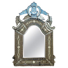 Vintage Restoration Hardware French Rococo Large Etched Mirror