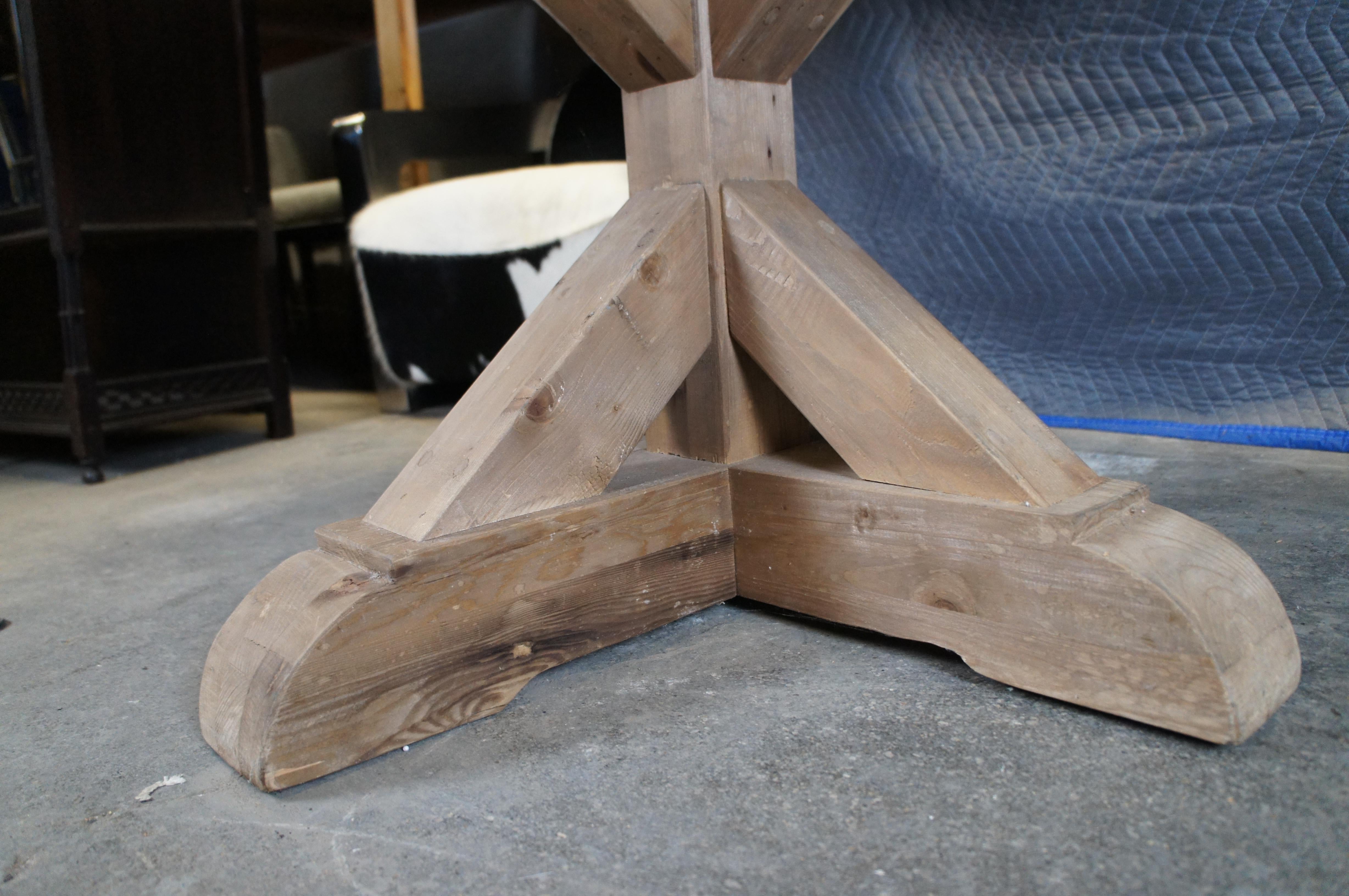 Vintage Restoration Hardware Rustic Pine Country Farmhouse Dining Table 48
