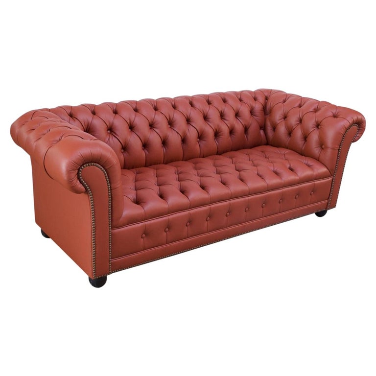 Vintage Restored English Leather Chesterfield Sofa at 1stDibs | vintage  leather chesterfield sofa, vintage chesterfield sofa