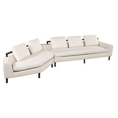 Divano 2 PC vintage restaurato del Mid-Century Modern degli anni '70 USA