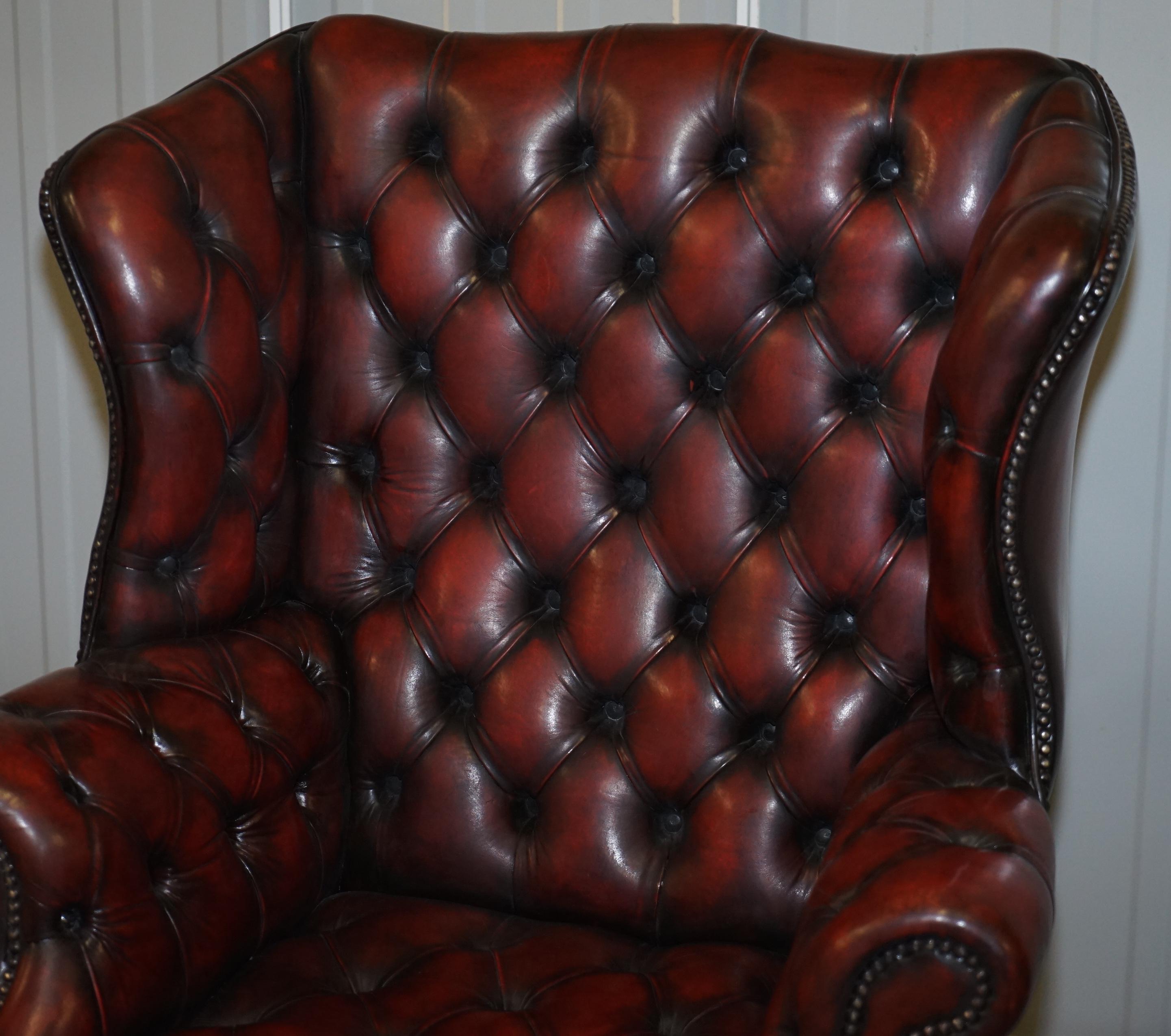 oxblood leather chair