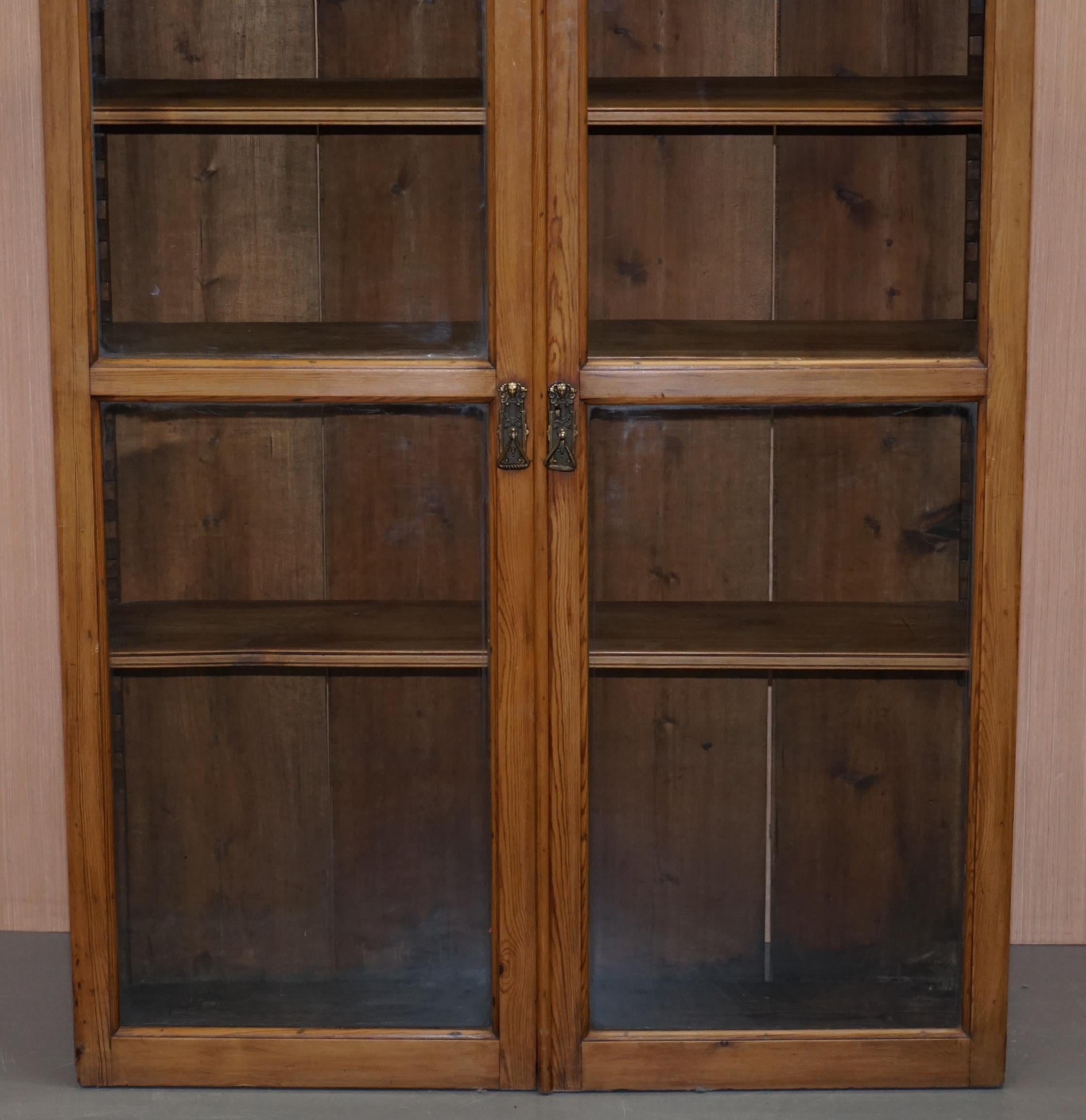 pine glass cabinet