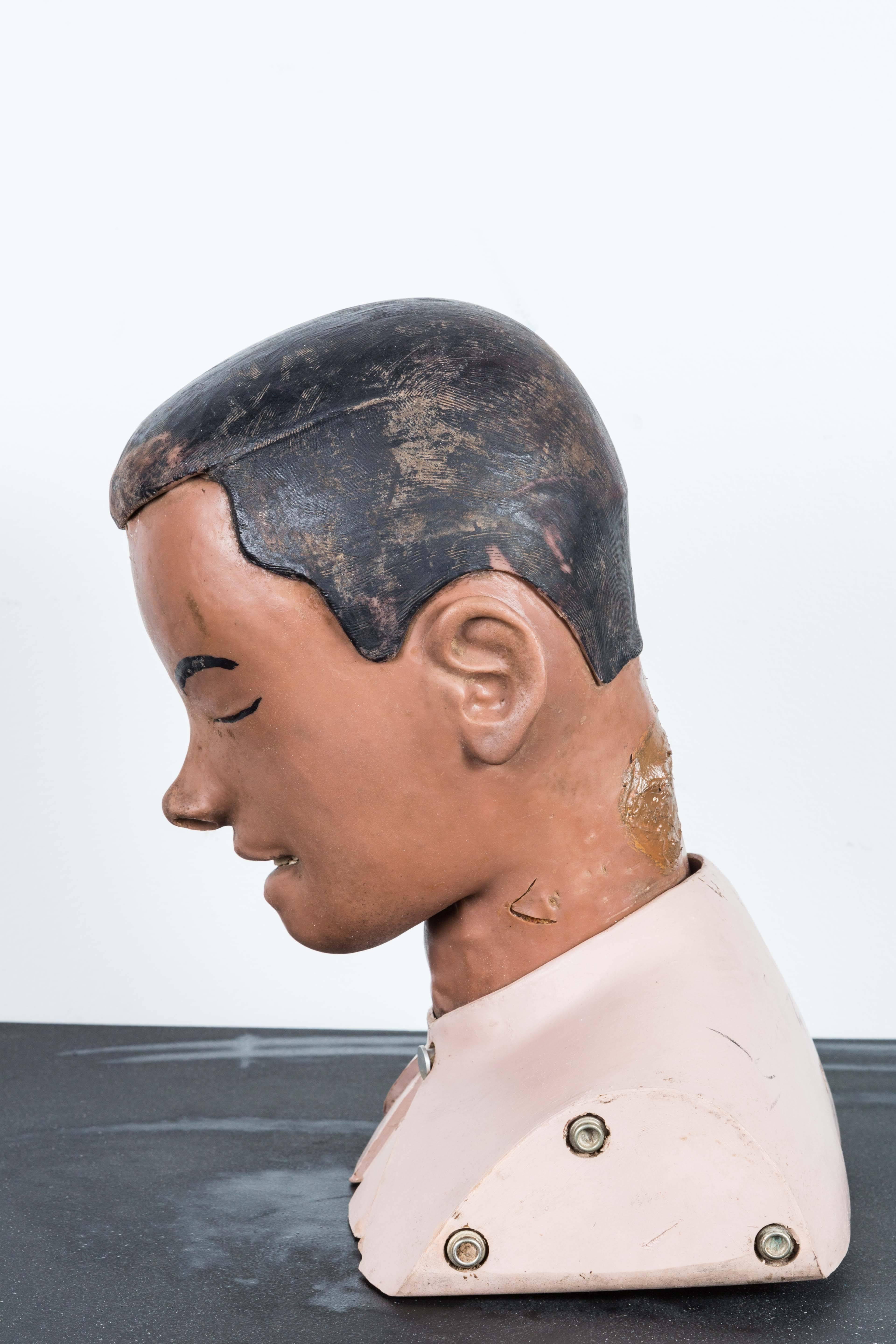 Vintage Resuscitation Male Dummy Training Head In Good Condition For Sale In Santa Monica, CA