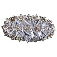 Vintage Retro 12K Two Tone Gold Old Mine Diamond Cocktail Ring