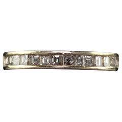 Alliance rétro vintage en or jaune 14 carats avec diamants taille sculptée - Taille 5