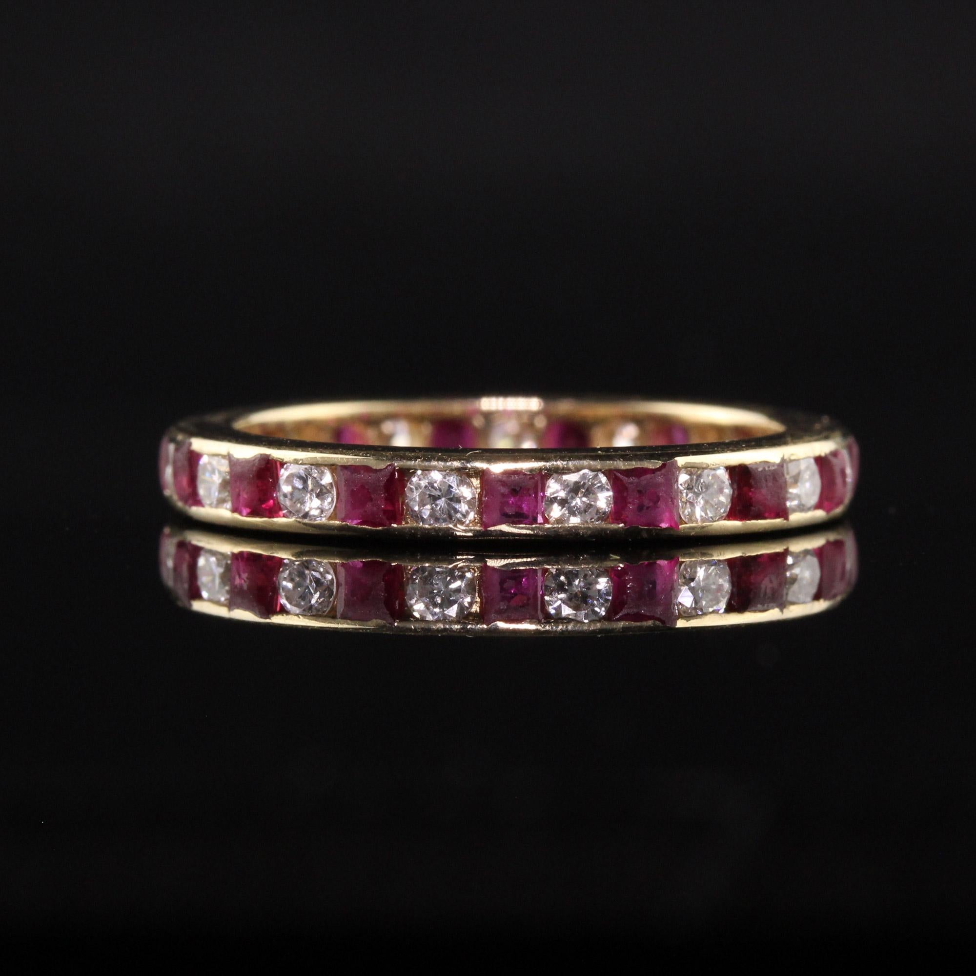 antique ruby and diamond eternity ring